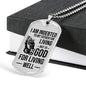 Bible Verse Father Gift Necklace Stainless Steel or 18k Gold Dog Tag w 24" Chain-Express Your Love Gifts