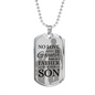 No Love Is Greater Than Of A Father Necklace Stainless Steel or 18k Gold Dog Tag w 24" Chain-Express Your Love Gifts