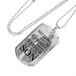 No Love Is Greater Than Of A Father Necklace Stainless Steel or 18k Gold Dog Tag w 24" Chain-Express Your Love Gifts