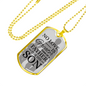 No Love Is Greater Than Of A Father Necklace Stainless Steel or 18k Gold Dog Tag w 24" Chain-Express Your Love Gifts