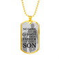 No Love Is Greater Than Of A Father Necklace Stainless Steel or 18k Gold Dog Tag w 24" Chain-Express Your Love Gifts
