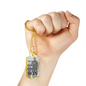 No Love Is Greater Than Of A Father Necklace Stainless Steel or 18k Gold Dog Tag w 24" Chain-Express Your Love Gifts
