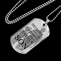 No Love Is Greater Than Of A Father Necklace Stainless Steel or 18k Gold Dog Tag w 24" Chain-Express Your Love Gifts