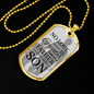 No Love Is Greater Than Of A Father Necklace Stainless Steel or 18k Gold Dog Tag w 24" Chain-Express Your Love Gifts