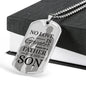 No Love Is Greater Than Of A Father Necklace Stainless Steel or 18k Gold Dog Tag w 24" Chain-Express Your Love Gifts