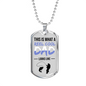 Reel Cool Dad Dog Tag Dad Gift Necklace Stainless Steel or 18k Gold Dog Tag w 24" Chain-Express Your Love Gifts