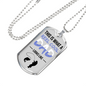 Reel Cool Dad Dog Tag Dad Gift Necklace Stainless Steel or 18k Gold Dog Tag w 24" Chain-Express Your Love Gifts