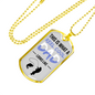 Reel Cool Dad Dog Tag Dad Gift Necklace Stainless Steel or 18k Gold Dog Tag w 24" Chain-Express Your Love Gifts