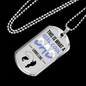 Reel Cool Dad Dog Tag Dad Gift Necklace Stainless Steel or 18k Gold Dog Tag w 24" Chain-Express Your Love Gifts