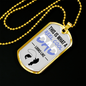 Reel Cool Dad Dog Tag Dad Gift Necklace Stainless Steel or 18k Gold Dog Tag w 24" Chain-Express Your Love Gifts