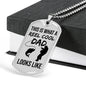 Reel Cool Dad Dog Tag Gifts for Dad Father Necklace Stainless Steel or 18k Gold Dog Tag w 24" Chain-Express Your Love Gifts