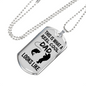 Reel Cool Dad Dog Tag Gifts for Dad Father Necklace Stainless Steel or 18k Gold Dog Tag w 24" Chain-Express Your Love Gifts