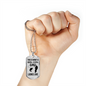 Reel Cool Dad Dog Tag Gifts for Dad Father Necklace Stainless Steel or 18k Gold Dog Tag w 24" Chain-Express Your Love Gifts