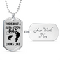 Reel Cool Dad Dog Tag Gifts for Dad Father Necklace Stainless Steel or 18k Gold Dog Tag w 24" Chain-Express Your Love Gifts