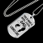 Reel Cool Dad Dog Tag Gifts for Dad Father Necklace Stainless Steel or 18k Gold Dog Tag w 24" Chain-Express Your Love Gifts