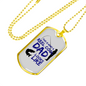 Father gift Reel Cool Dad Necklace Stainless Steel or 18k Gold Dog Tag w 24" Chain-Express Your Love Gifts
