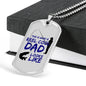 Father gift Reel Cool Dad Necklace Stainless Steel or 18k Gold Dog Tag w 24" Chain-Express Your Love Gifts