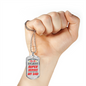 Super Hero Dad Dog Tag Stainless Steel or 18k Gold Necklace w 24" Chain-Express Your Love Gifts