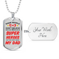 Super Hero Dad Dog Tag Stainless Steel or 18k Gold Necklace w 24" Chain-Express Your Love Gifts