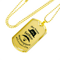 Father gift Dad GiftFathers heart Necklace Stainless Steel or 18k Gold Dog Tag w 24" Chain-Express Your Love Gifts