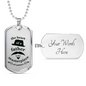 Father gift Dad GiftFathers heart Necklace Stainless Steel or 18k Gold Dog Tag w 24" Chain-Express Your Love Gifts