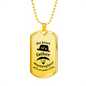 Father gift Dad GiftFathers heart Necklace Stainless Steel or 18k Gold Dog Tag w 24" Chain-Express Your Love Gifts