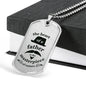 Father gift Dad GiftFathers heart Necklace Stainless Steel or 18k Gold Dog Tag w 24" Chain-Express Your Love Gifts
