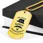 Father gift Dad GiftFathers heart Necklace Stainless Steel or 18k Gold Dog Tag w 24" Chain-Express Your Love Gifts
