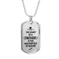 Fathers Day Dad Necklace Gift Stainless Steel or 18k Gold Dog Tag w 24" Chain-Express Your Love Gifts