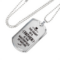 Fathers Day Dad Necklace Gift Stainless Steel or 18k Gold Dog Tag w 24" Chain-Express Your Love Gifts