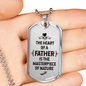 Fathers Day Dad Necklace Gift Stainless Steel or 18k Gold Dog Tag w 24" Chain-Express Your Love Gifts