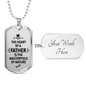 Fathers Day Dad Necklace Gift Stainless Steel or 18k Gold Dog Tag w 24" Chain-Express Your Love Gifts