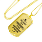 Fathers Day Dad Necklace Gift Stainless Steel or 18k Gold Dog Tag w 24" Chain-Express Your Love Gifts