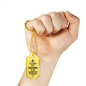 Fathers Day Dad Necklace Gift Stainless Steel or 18k Gold Dog Tag w 24" Chain-Express Your Love Gifts