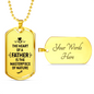 Fathers Day Dad Necklace Gift Stainless Steel or 18k Gold Dog Tag w 24" Chain-Express Your Love Gifts