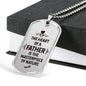 Fathers Day Dad Necklace Gift Stainless Steel or 18k Gold Dog Tag w 24" Chain-Express Your Love Gifts