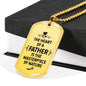 Fathers Day Dad Necklace Gift Stainless Steel or 18k Gold Dog Tag w 24" Chain-Express Your Love Gifts
