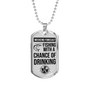 Weekend Forecast Dog Tag Gifts for Dad Necklace Stainless Steel or 18k Gold Dog Tag w 24" Chain-Express Your Love Gifts
