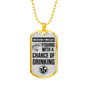 Weekend Forecast Dog Tag Gifts for Dad Necklace Stainless Steel or 18k Gold Dog Tag w 24" Chain-Express Your Love Gifts