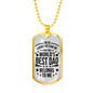 World's Best Dad Father Gift Necklace Stainless Steel or 18k Gold Dog Tag 24" Chain-Express Your Love Gifts