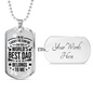 World's Best Dad Father Gift Necklace Stainless Steel or 18k Gold Dog Tag 24" Chain-Express Your Love Gifts