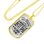 World's Best Dad Father Gift Necklace Stainless Steel or 18k Gold Dog Tag 24" Chain-Express Your Love Gifts