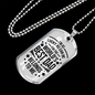 World's Best Dad Father Gift Necklace Stainless Steel or 18k Gold Dog Tag 24" Chain-Express Your Love Gifts
