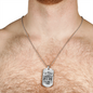 World's Best Dad Father Gift Necklace Stainless Steel or 18k Gold Dog Tag 24" Chain-Express Your Love Gifts