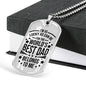 World's Best Dad Father Gift Necklace Stainless Steel or 18k Gold Dog Tag 24" Chain-Express Your Love Gifts