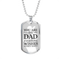 You Are The Dad Everyone Wishes They Had Necklace Stainless Steel or 18k Gold Dog Tag w 24" Chain-Express Your Love Gifts