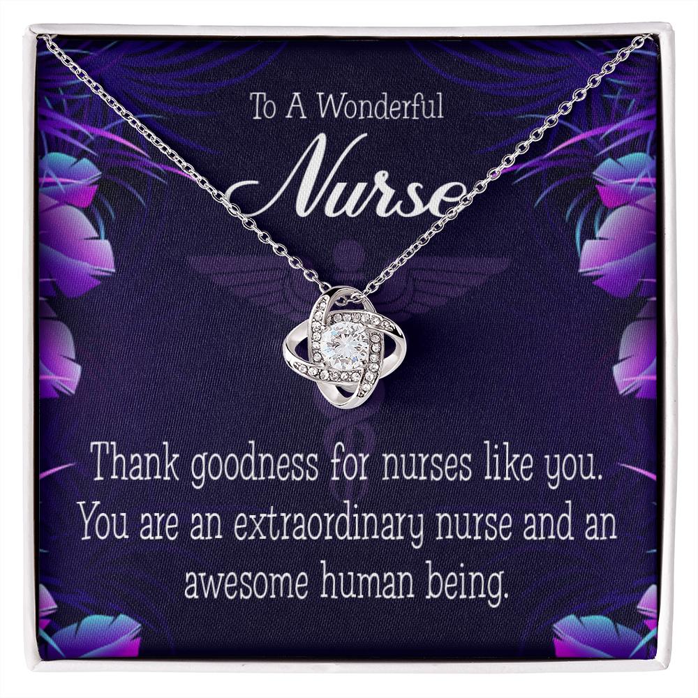 Extraordinary Nurse Healthcare Medical Worker Nurse Appreciation Gift Infinity Knot Necklace Message Card-Express Your Love Gifts