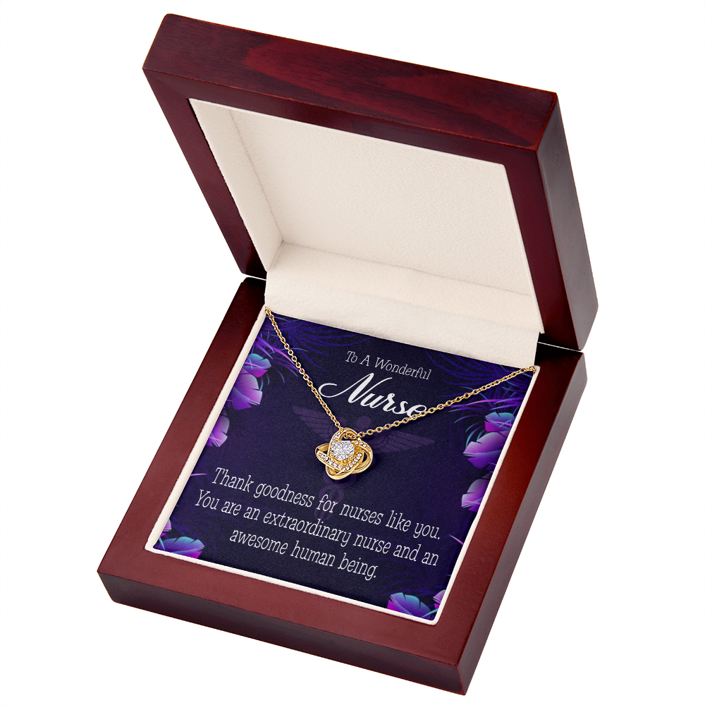 Extraordinary Nurse Healthcare Medical Worker Nurse Appreciation Gift Infinity Knot Necklace Message Card-Express Your Love Gifts