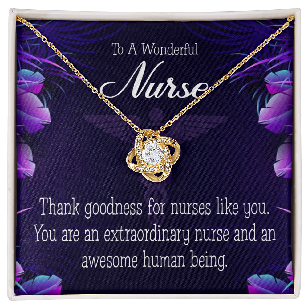 Extraordinary Nurse Healthcare Medical Worker Nurse Appreciation Gift Infinity Knot Necklace Message Card-Express Your Love Gifts