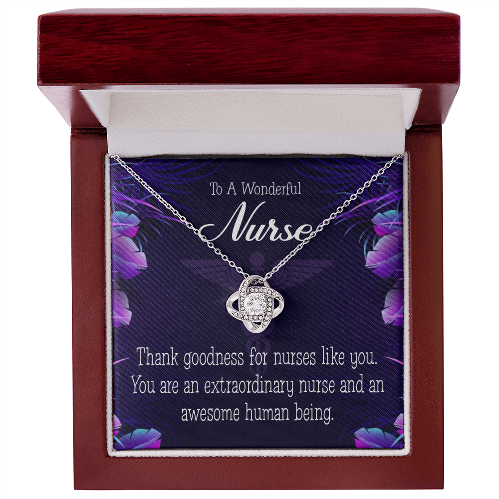 Extraordinary Nurse Healthcare Medical Worker Nurse Appreciation Gift Infinity Knot Necklace Message Card-Express Your Love Gifts